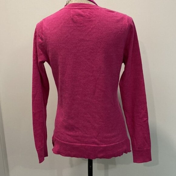 Ellen Tracy Pink Merino Wool Sweater Medium fit - Picture 7 of 13